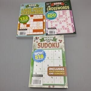 Kappa Word Puzzles [Lot of 3] 1,000+ Winter 2026 Puzzles: Sudoku Crossword